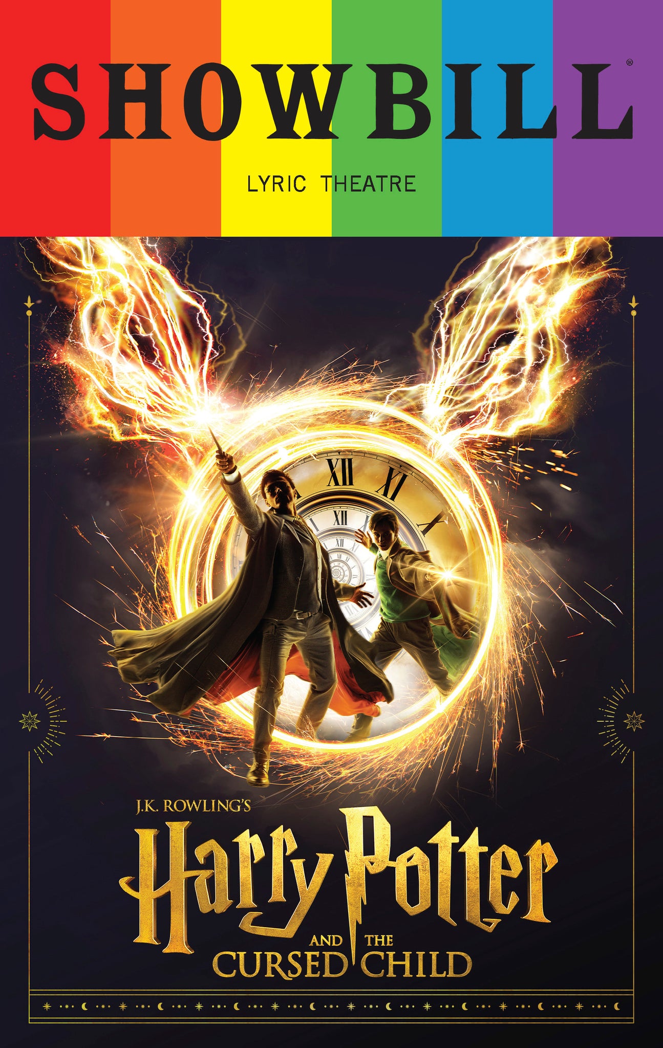 Harry Potter and the Cursed Child Playbill with Limited Edition 2023 Rainbow Pride Logo