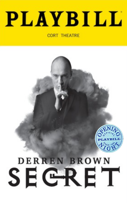 Derren Brown: Secret Limited Edition Official Opening Night Playbill