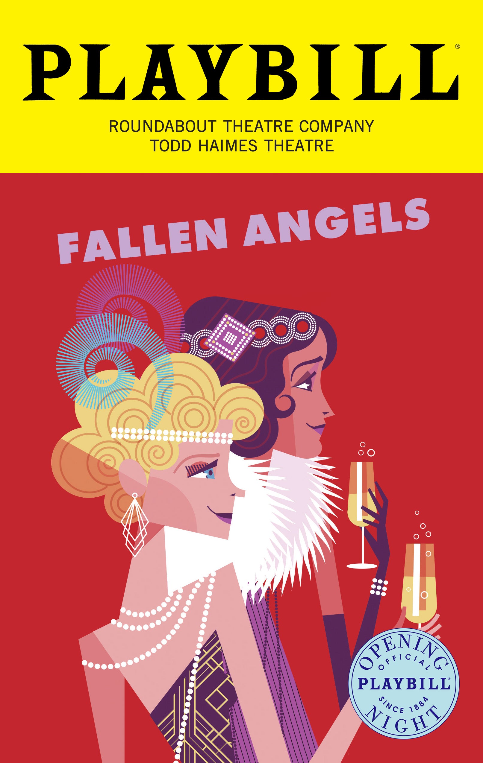 Fallen Angels Limited Edition Official Opening Night Playbill