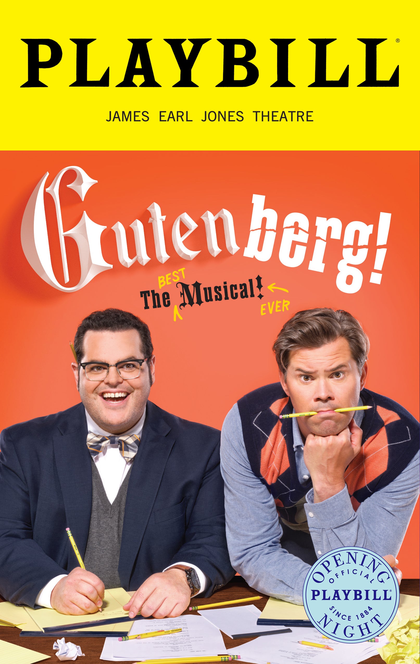 Gutenberg! The Musical! Limited Edition Official Opening Night Playbill