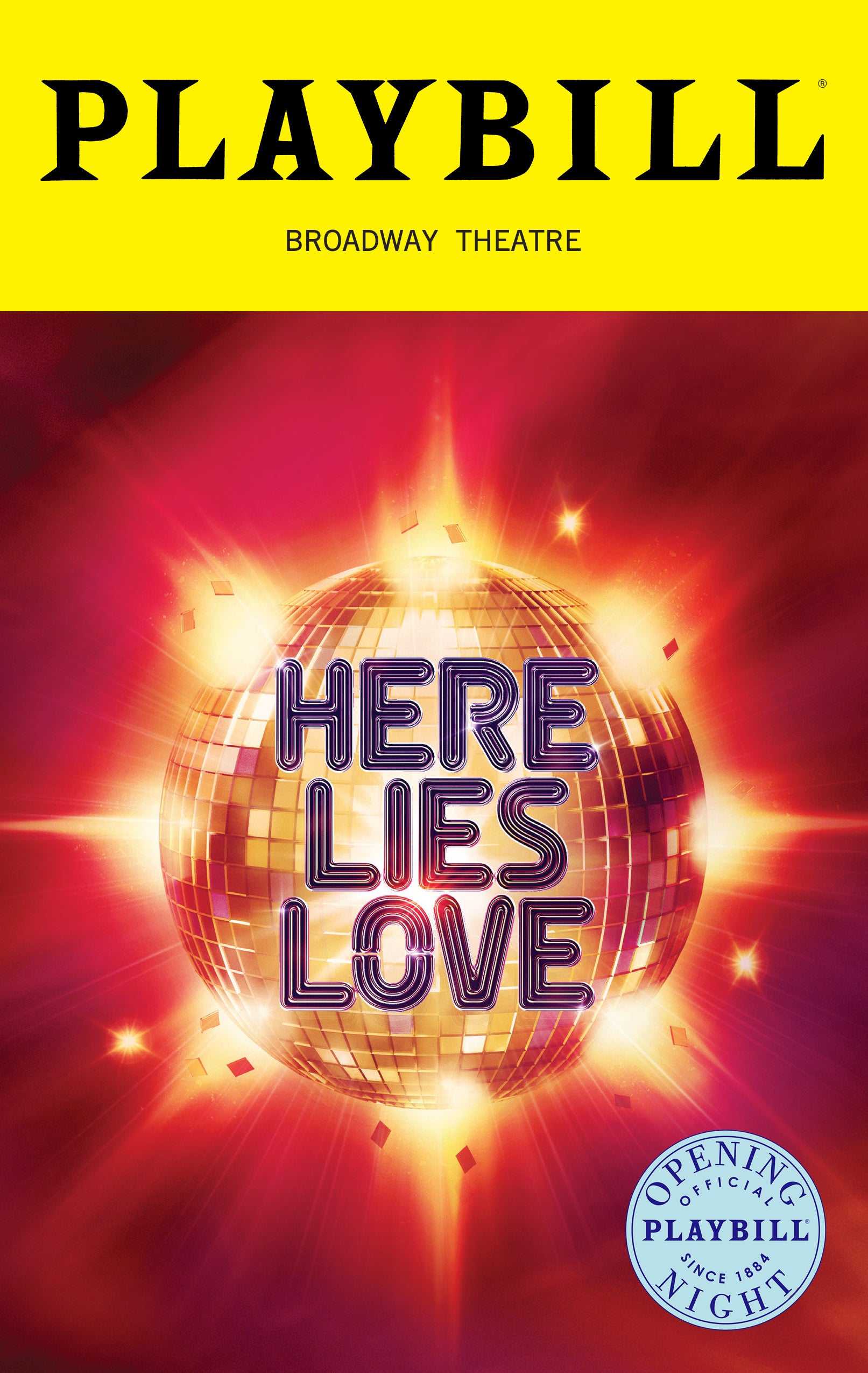 Here Lies Love Limited Edition Official Opening Night Playbill