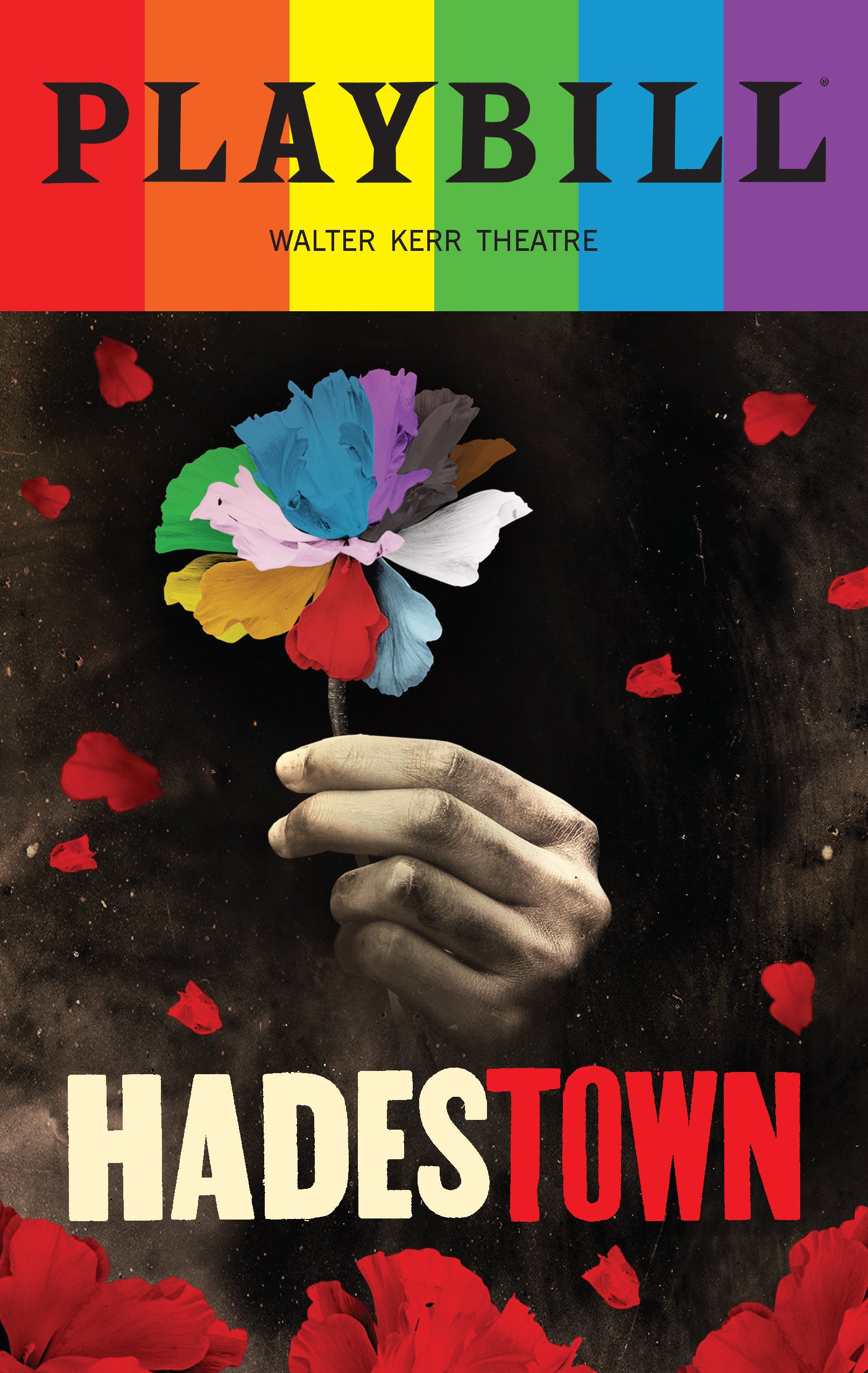 Hadestown Playbill with Limited Edition 2024 Rainbow Pride Logo