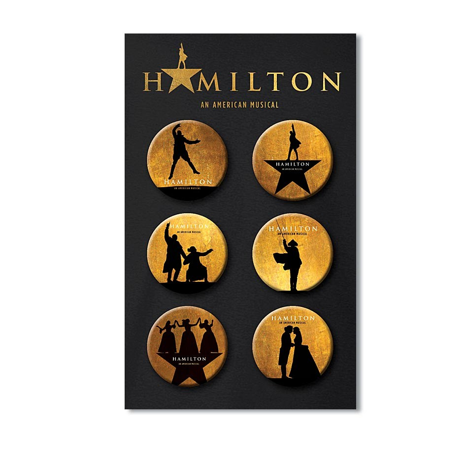 Hamilton the Broadway Musical Button Card