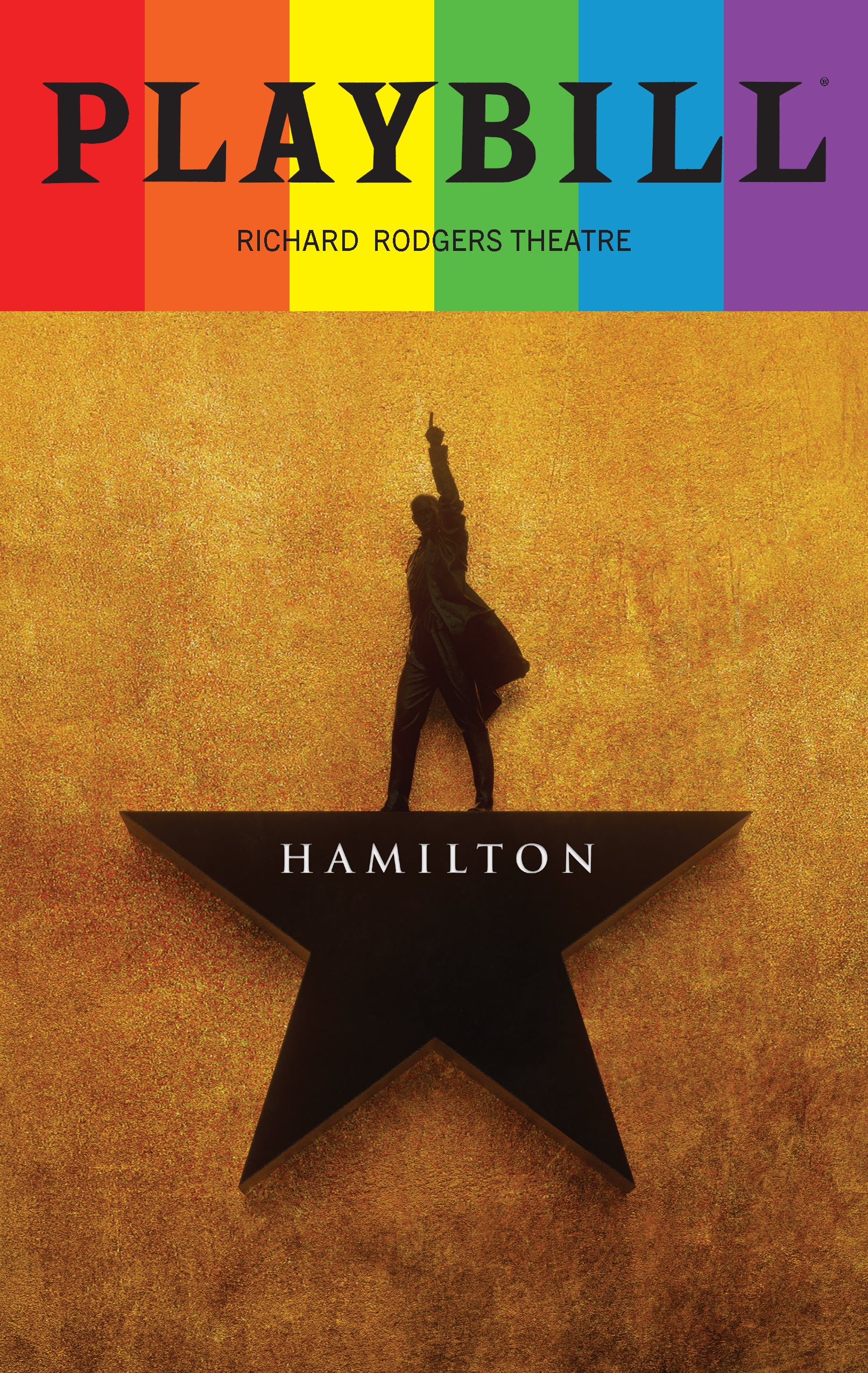 Hamilton Playbill with Limited Edition 2025 Rainbow Pride Logo
