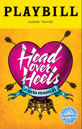 Head Over Heels the Broadway Musical Limited Edition Official Opening Night Playbill