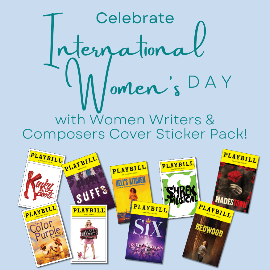 Women Writers & Composers Sticker Pack of Playbill Covers