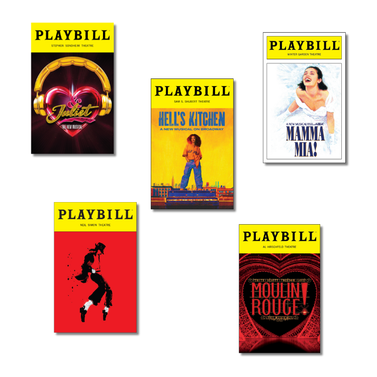 Juke Box Musicals Sticker Pack of Playbill Covers