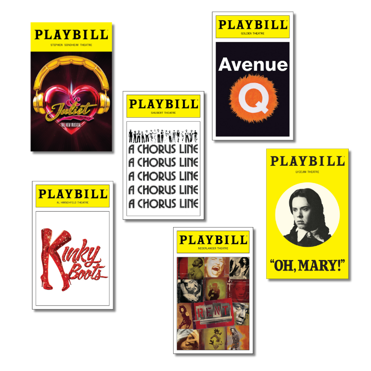 LGBTQ+  Sticker Pack of Playbill Covers