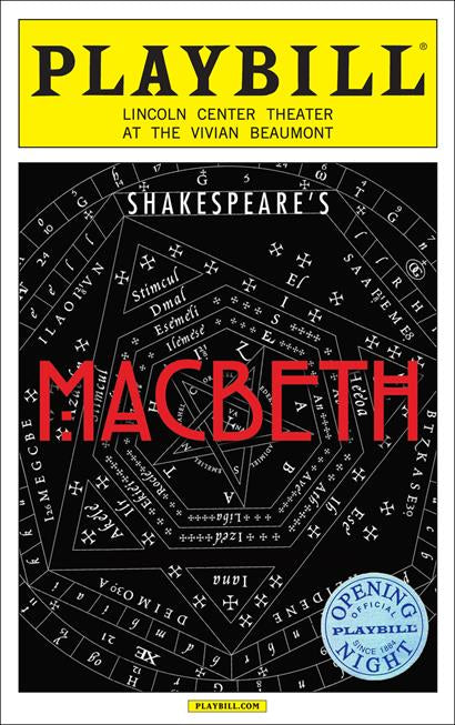 Macbeth Limited Edition Official Opening Night Playbill starring Ethan Hawke (2013)