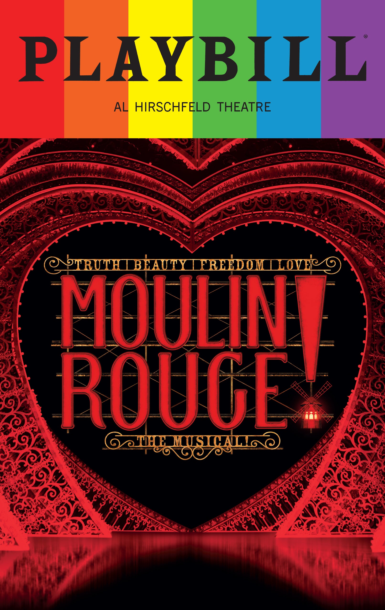 Moulin Rouge! Playbill with Limited Edition 2024 Rainbow Pride Logo