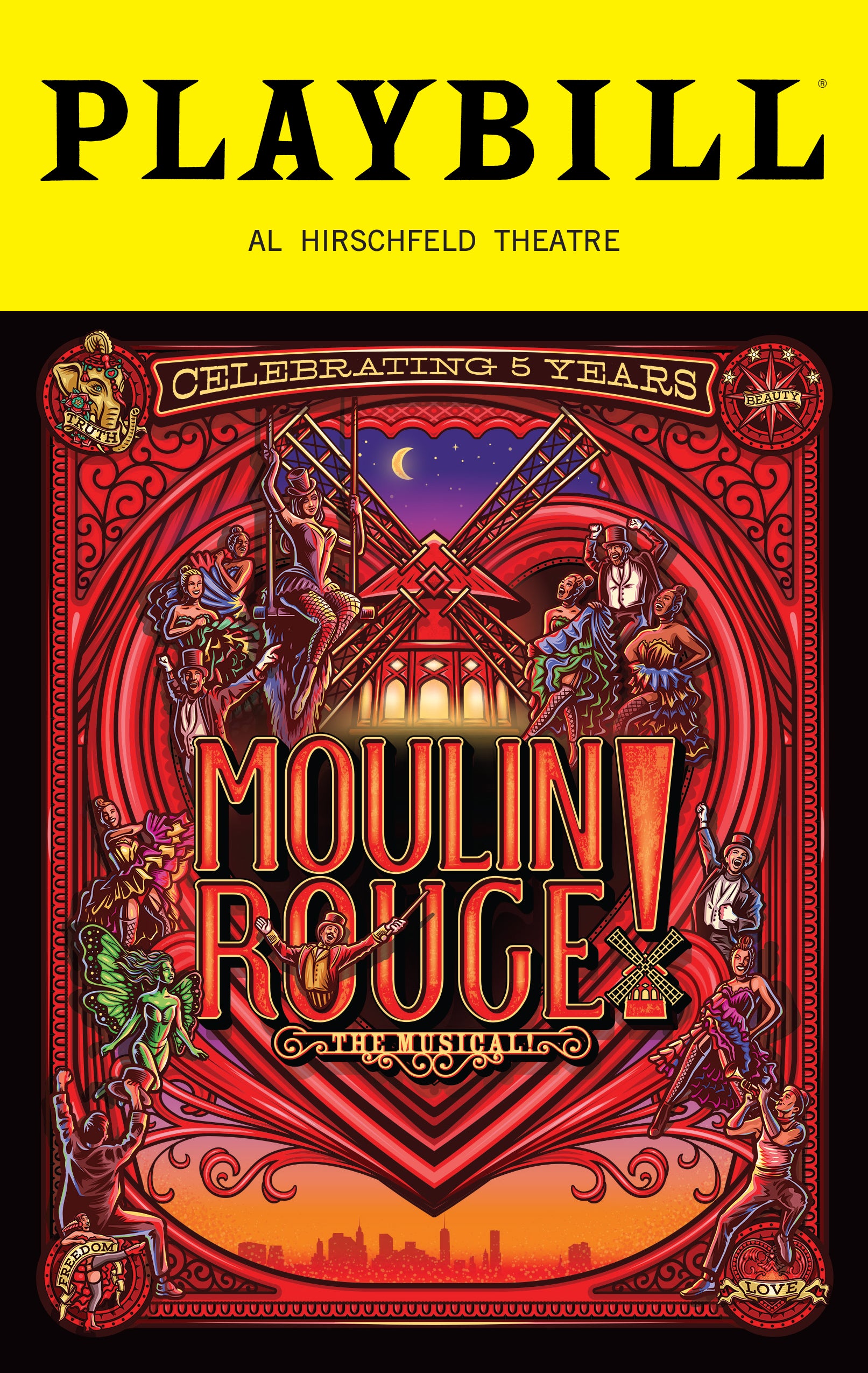 Moulin Rouge 5th Anniversary Limited Edition Playbill (July 2024)