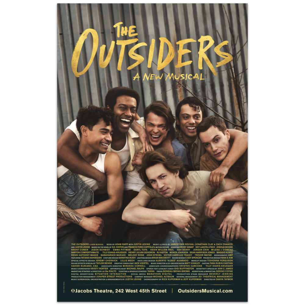 The Outsiders Broadway Windowcard