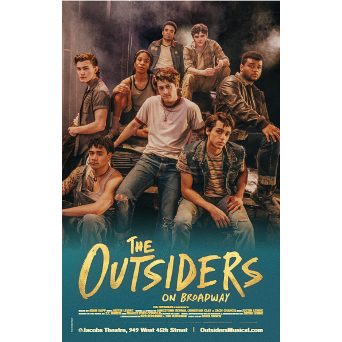 The Outsiders Broadway Windowcard