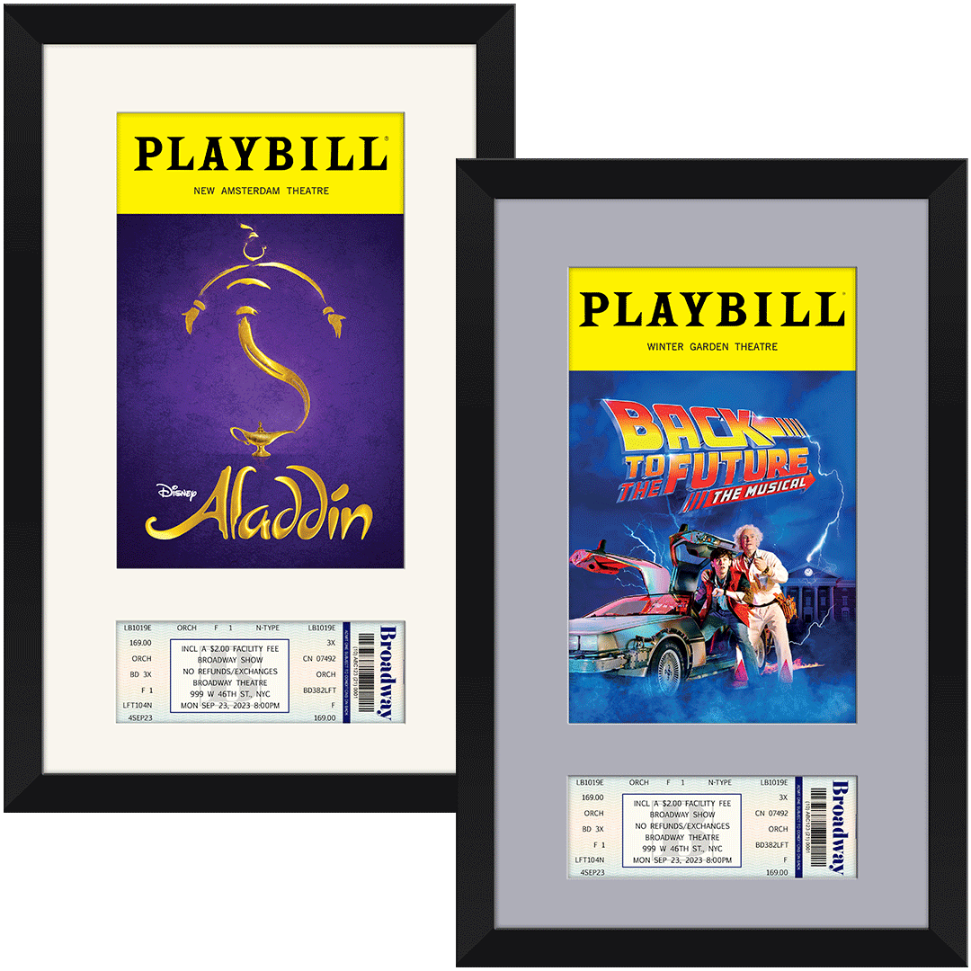 Playbill and Broadway Theatre Ticket Display Frame