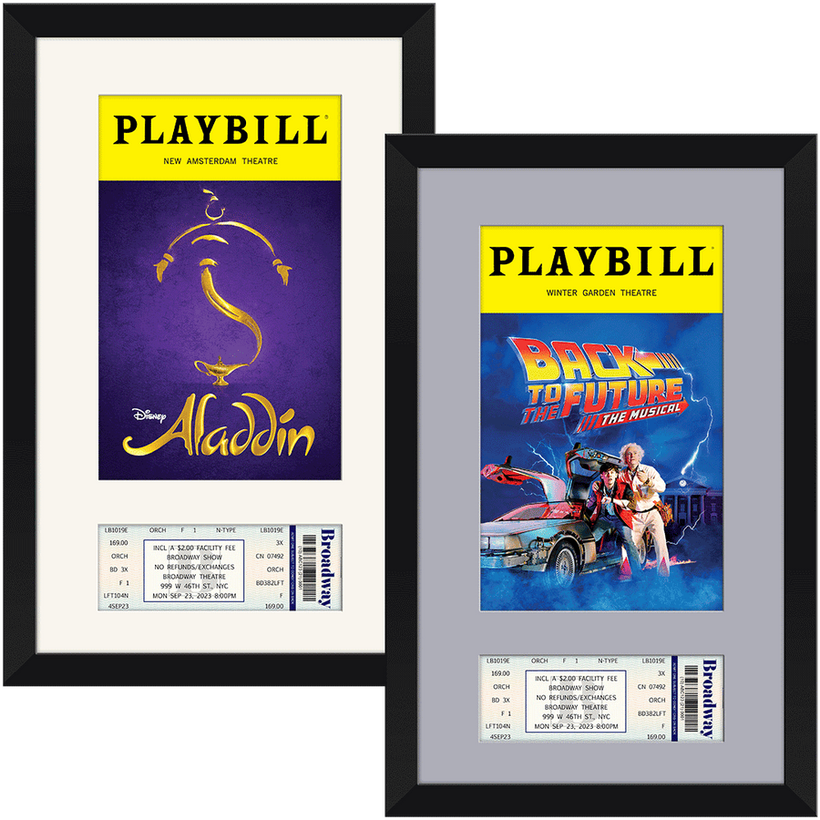 Playbill and Broadway Theatre Ticket Display Frame