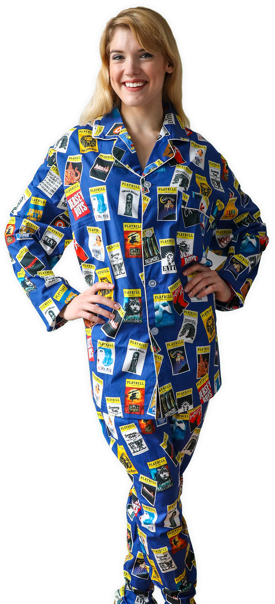 The Blue Playbill Pajamas For Women
