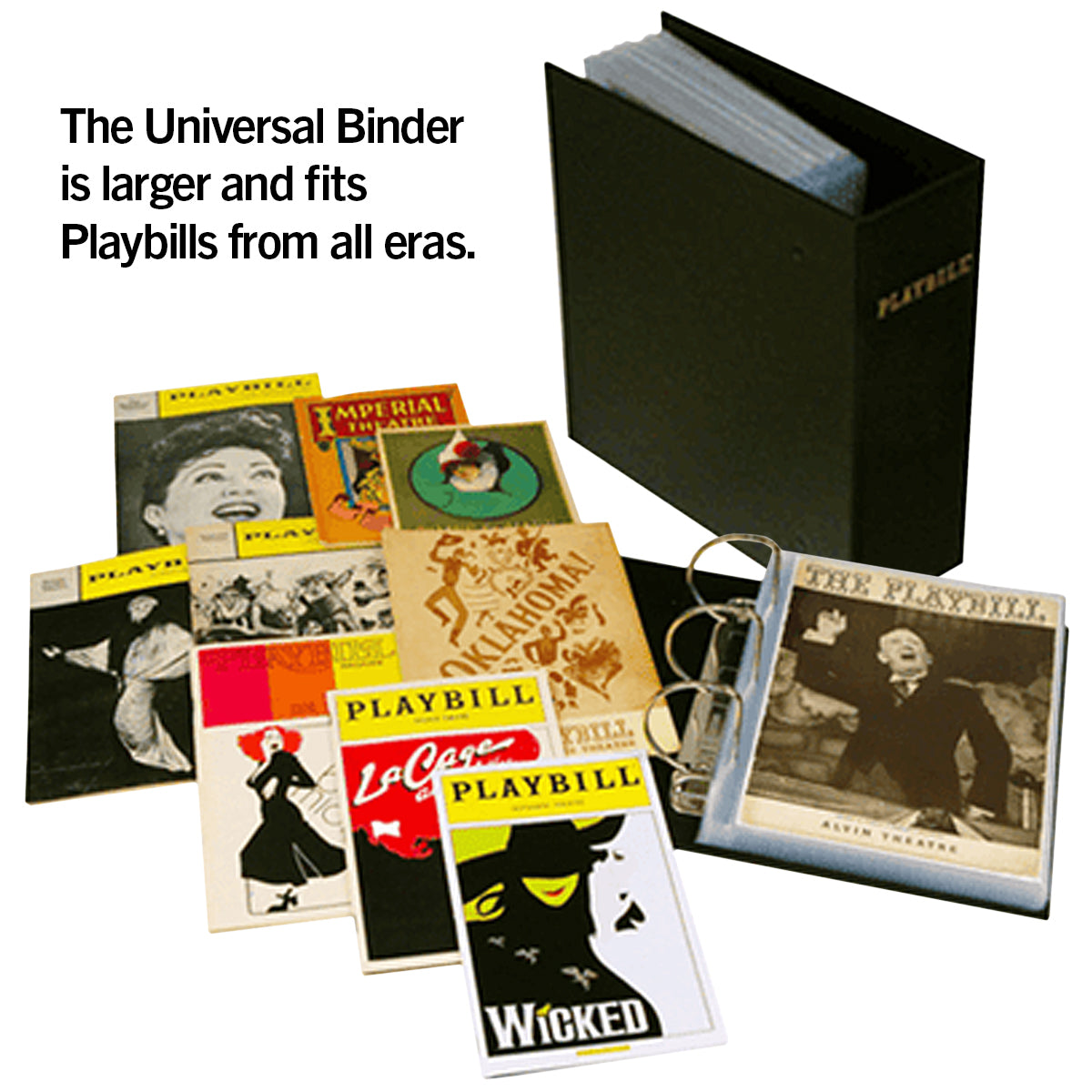 The Universal Playbill Binder - Archival Quality Storage for Playbills of all Sizes