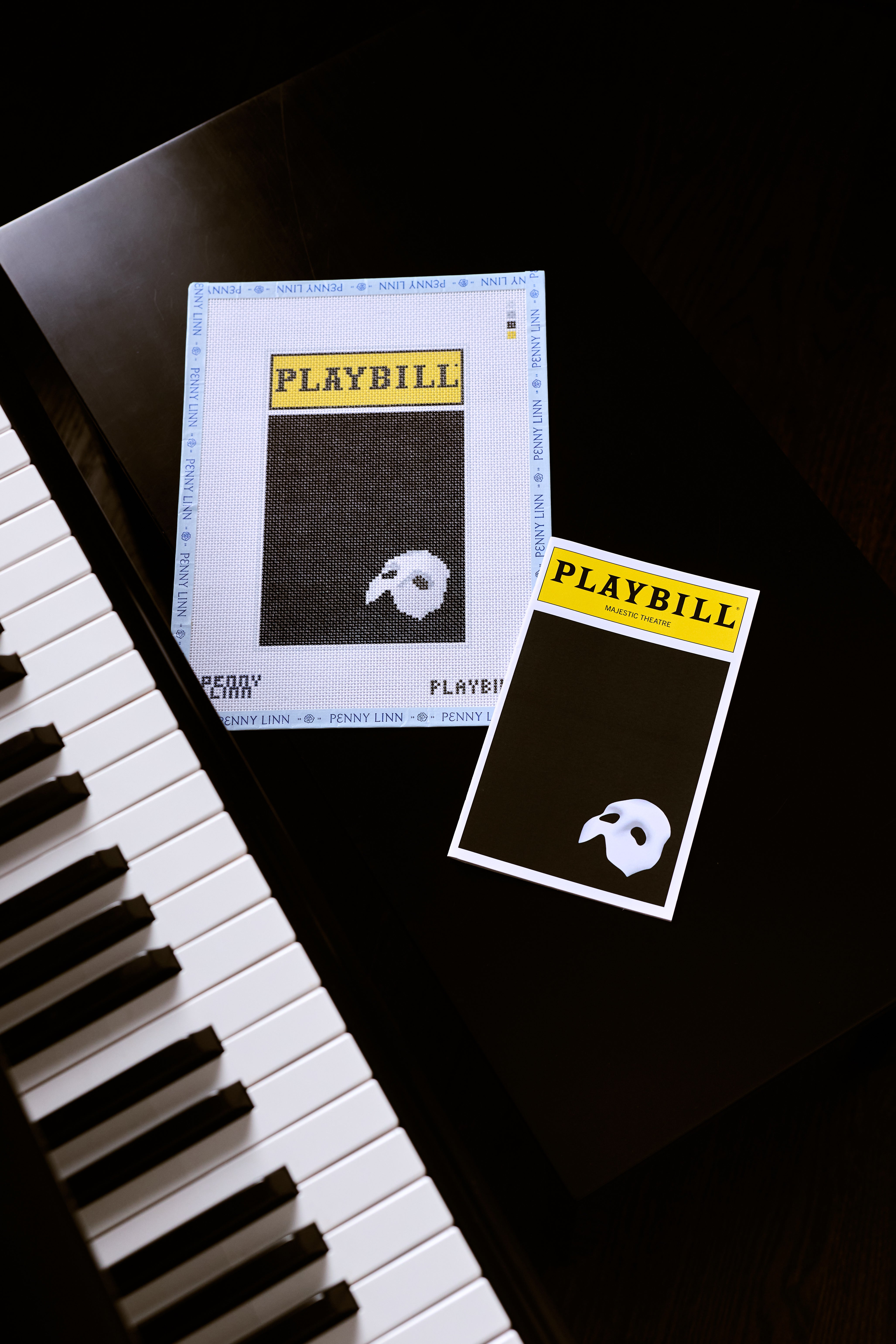 The Phantom of the Opera Life-Sized Playbill - Penny Linn Needlepoint Canvas Kit