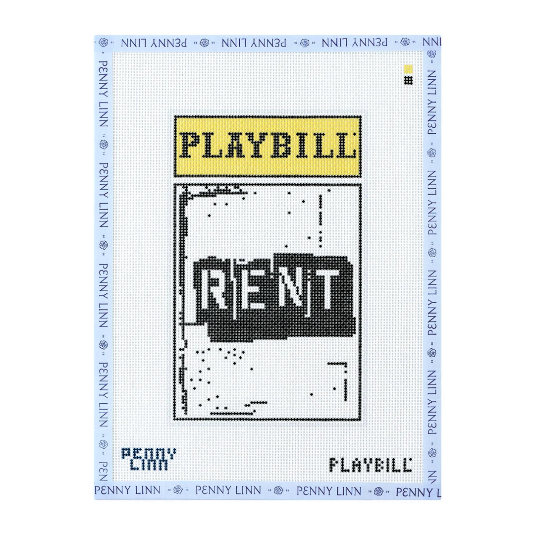 RENT Life-Sized Playbill - Penny Linn Needlepoint Canvas Kit