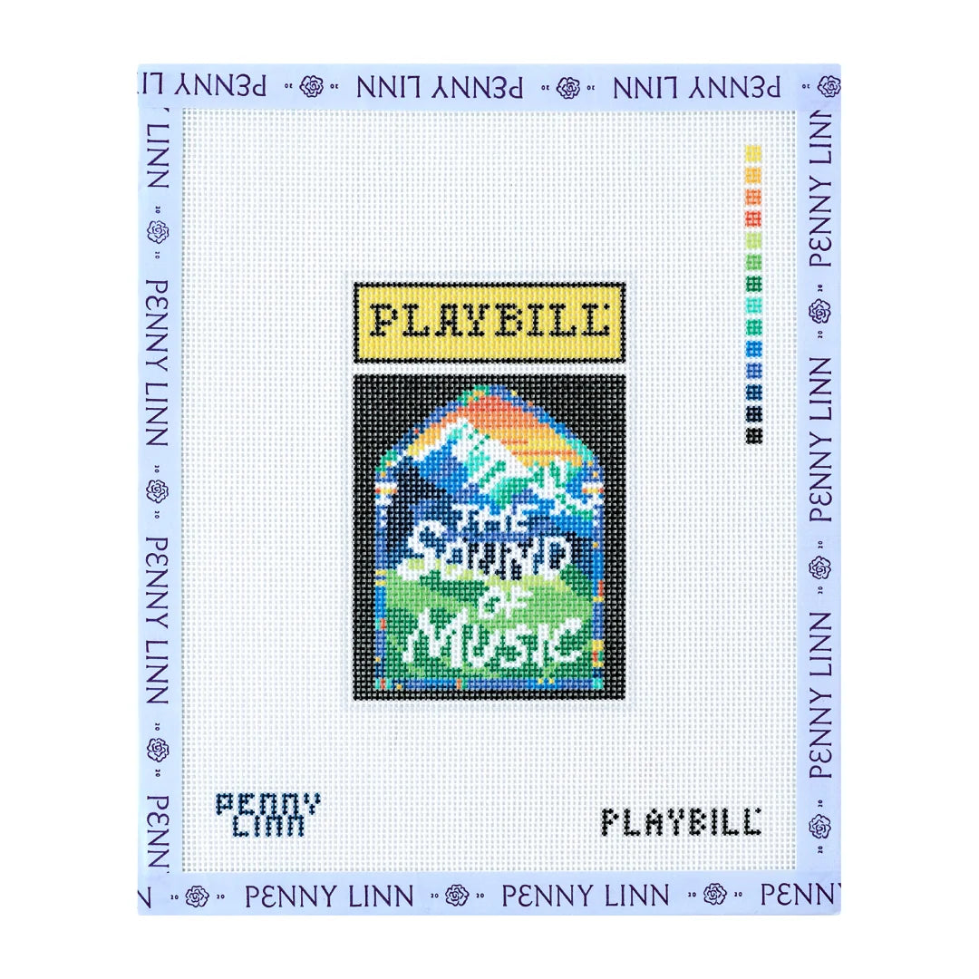 The Sound of Music Small-Sized Playbill - Penny Linn Needlepoint Canvas Kit