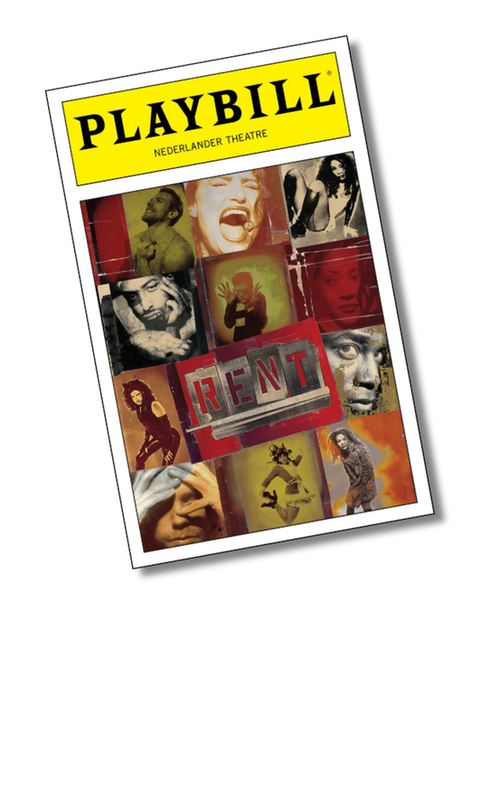Rent Playbill Sticker