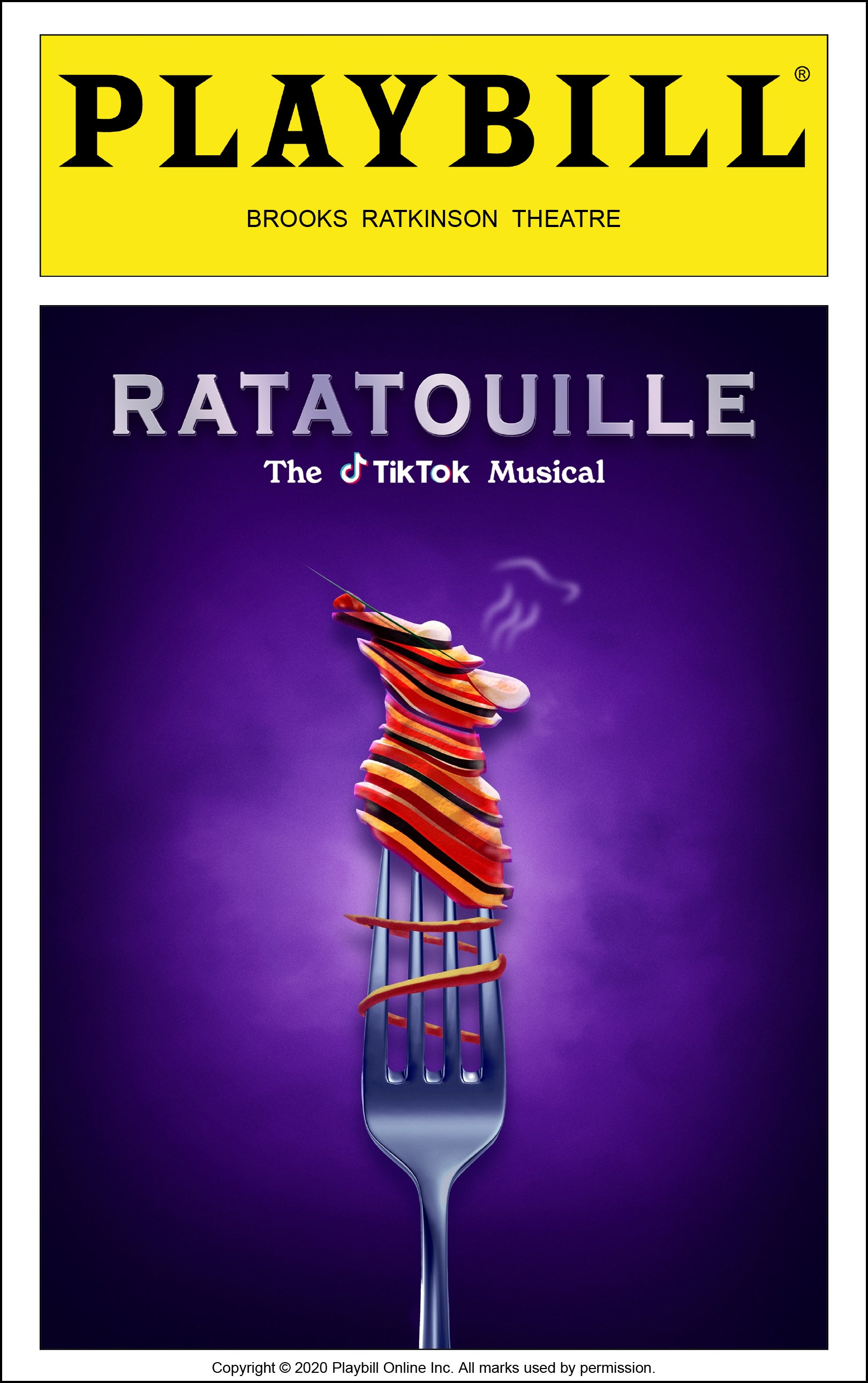 Ratatouille the TikTok Musical Limited Edition Playbill