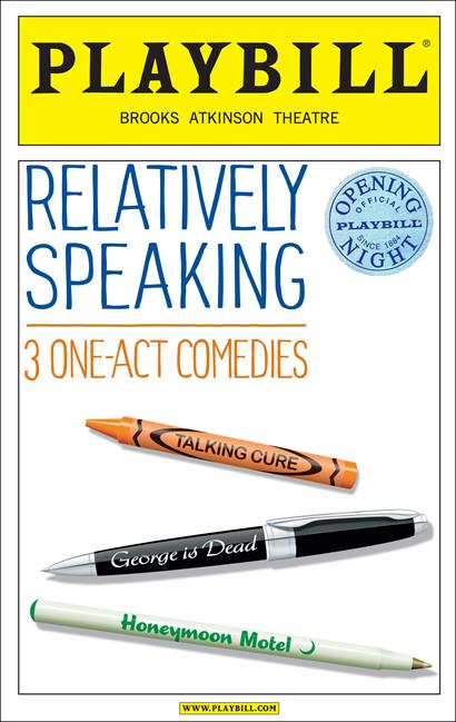 Relatively Speaking Limited Edition Official Opening Night Playbill