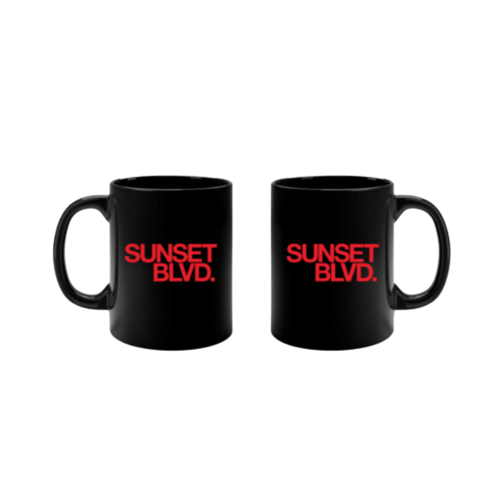 SUNSET BLVD. Logo Coffee Mug - Black