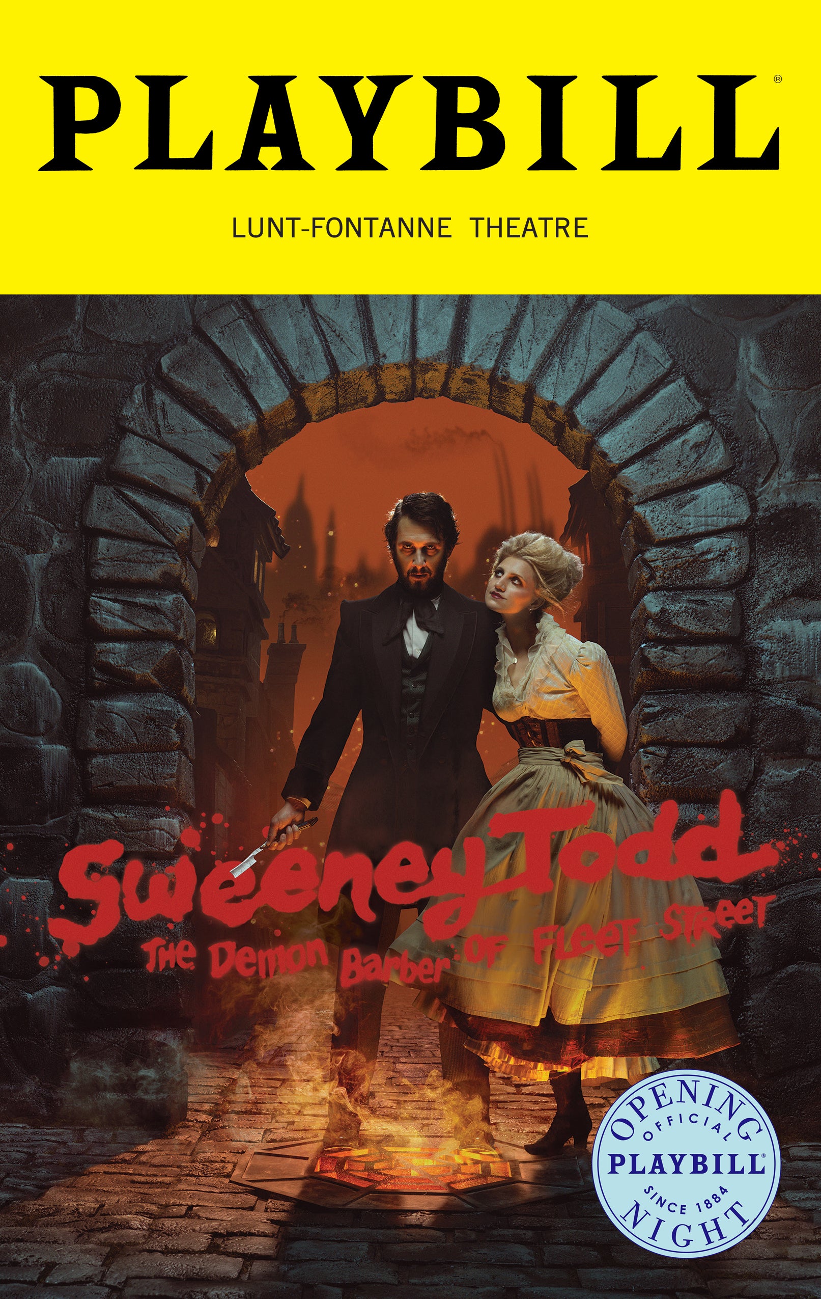 Sweeney Todd 2023 Revival Limited Edition Official Opening Night Playbill