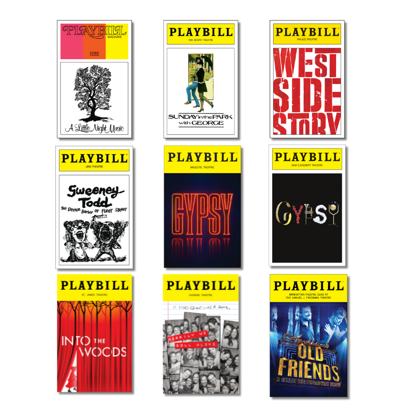 Sondheim  Sticker Pack of Playbill Covers