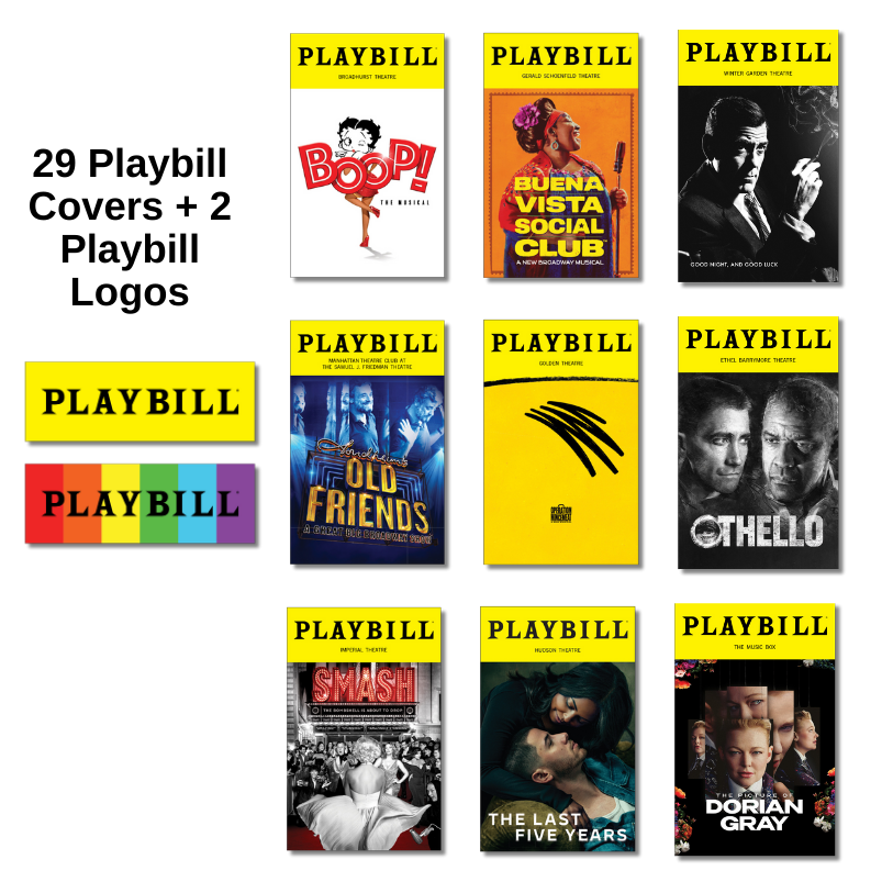 Now on Broadway Sticker Pack of Playbill Covers