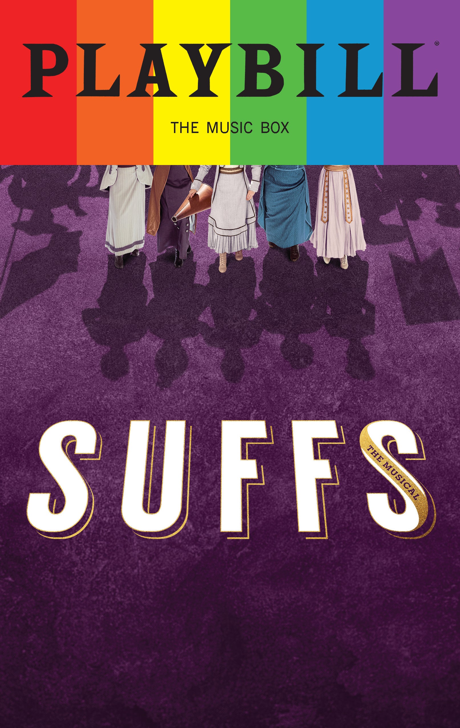 Suffs Playbill with Limited Edition 2024 Rainbow Pride Logo