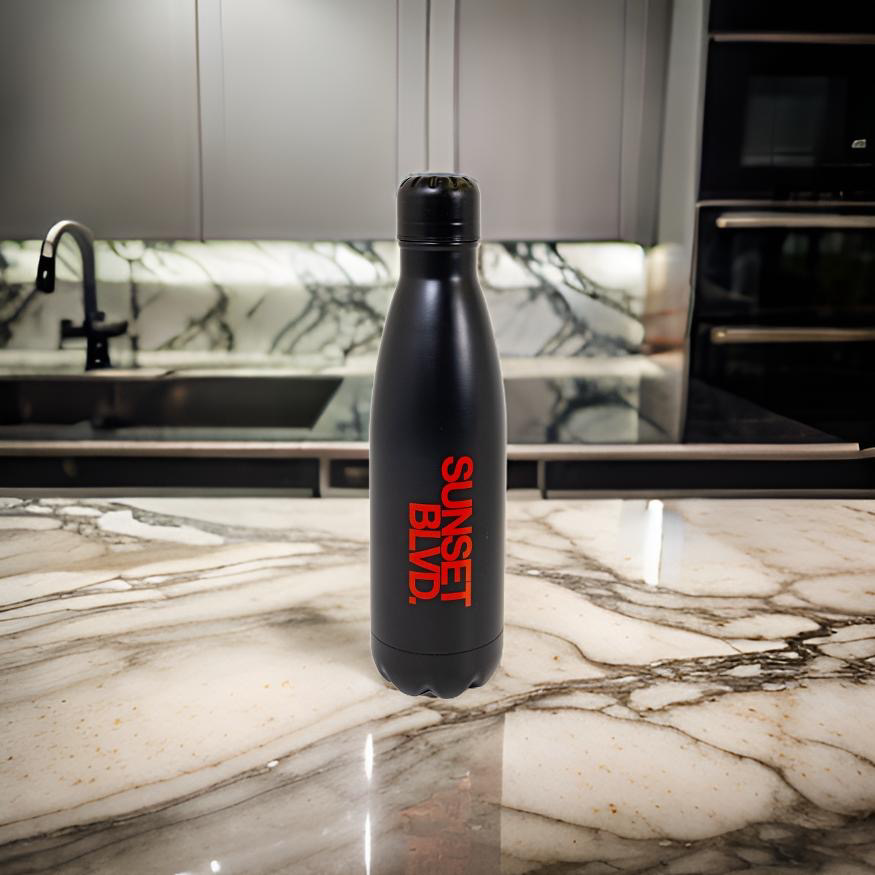 SUNSET BLVD. Water Bottle - Black