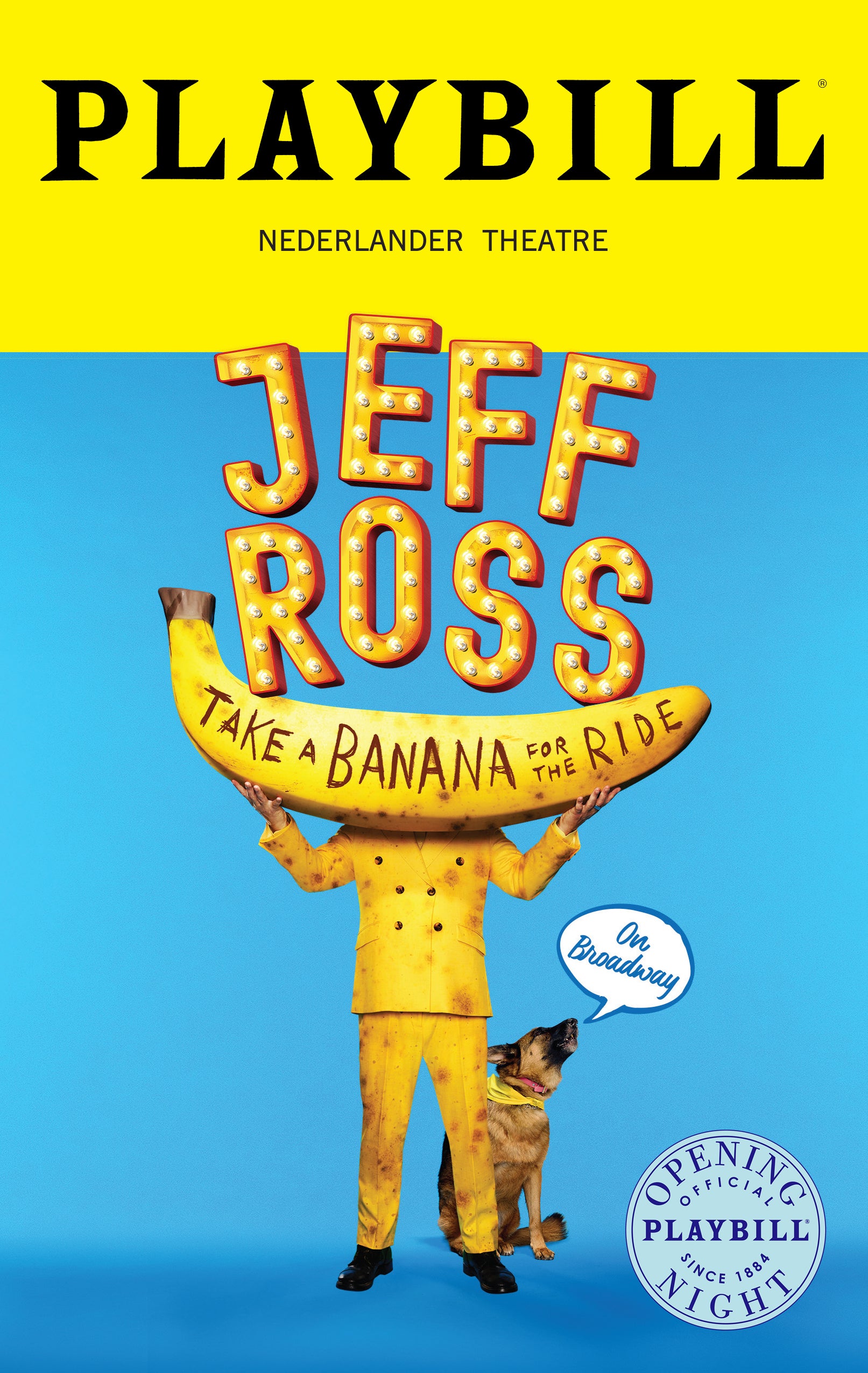 Jeff Ross: Take a Banana For the Ride Limited Edition Official Opening Night Playbill