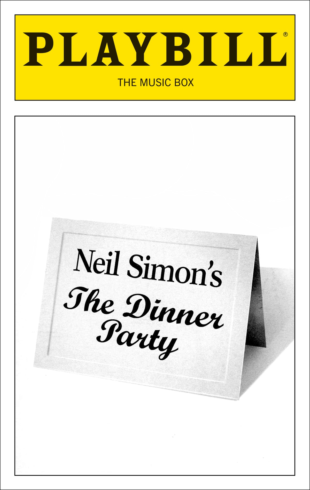 The Dinner Party 2000 Limited Edition Official Opening Night Playbill featuring Henry Winkler, John Ritter, Len Cariou, Veanne Cox, Penny Fuller, and Jan Maxwell