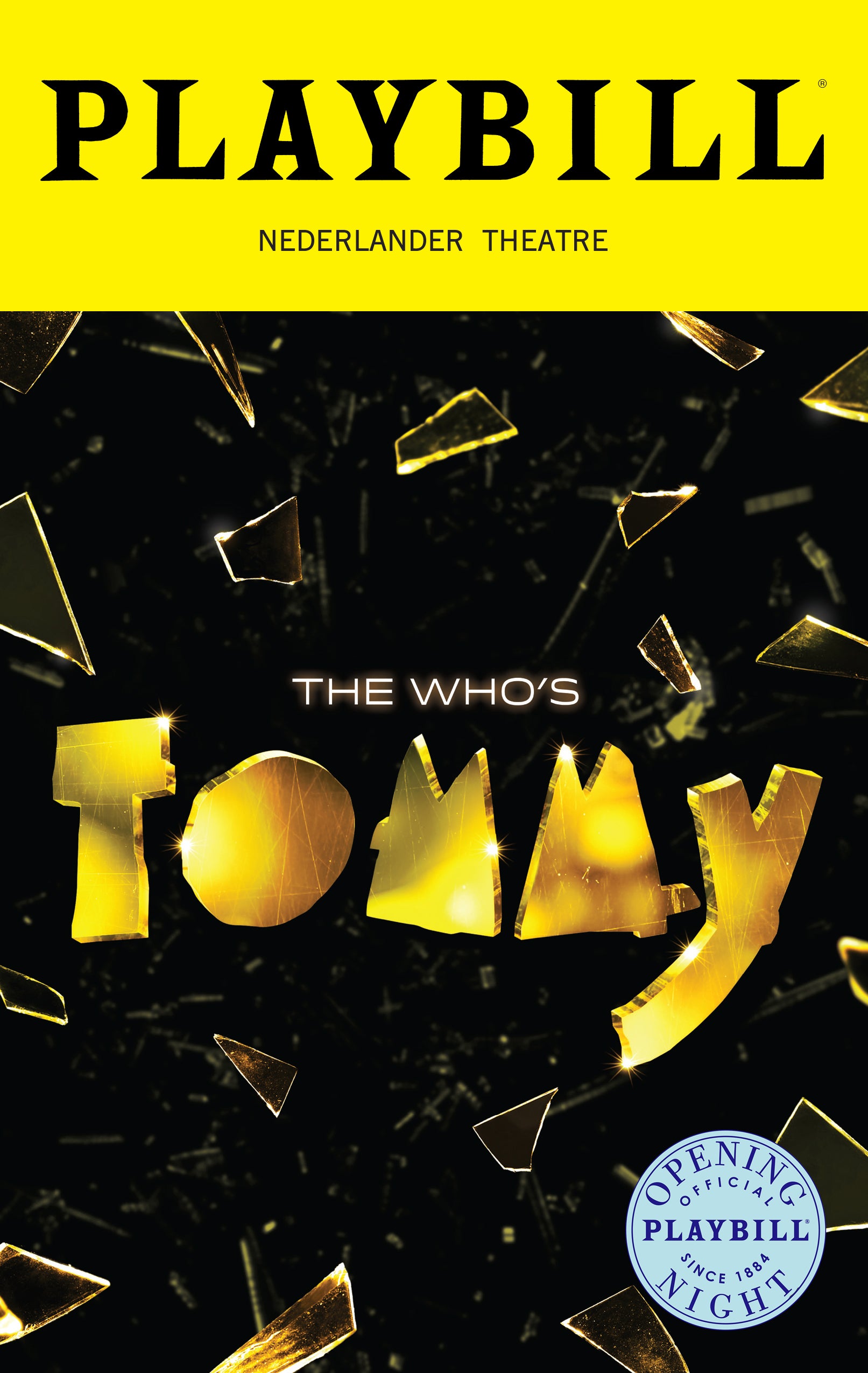 The Who's Tommy Limited Edition Official Opening Night Playbill