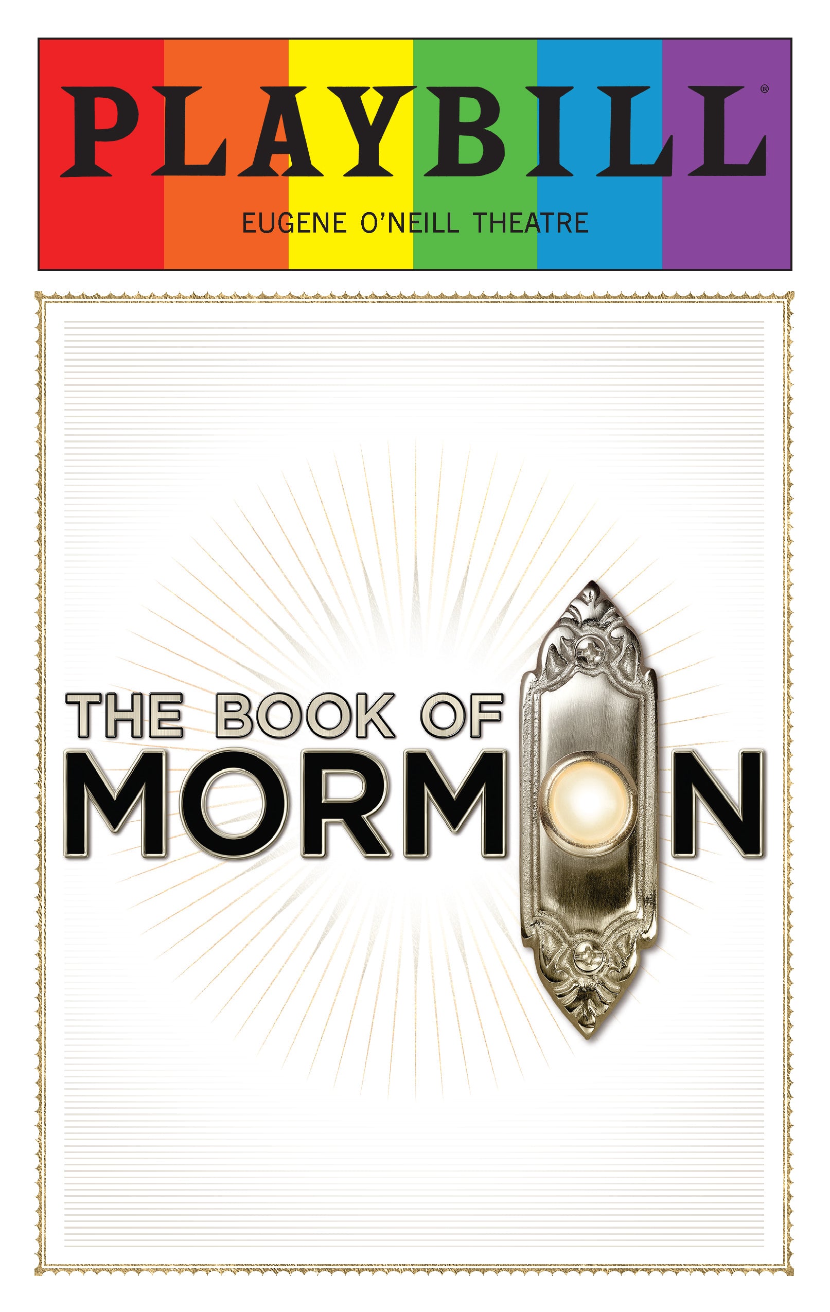 The Book of Mormon Playbill with Limited Edition 2024 Rainbow Pride Logo