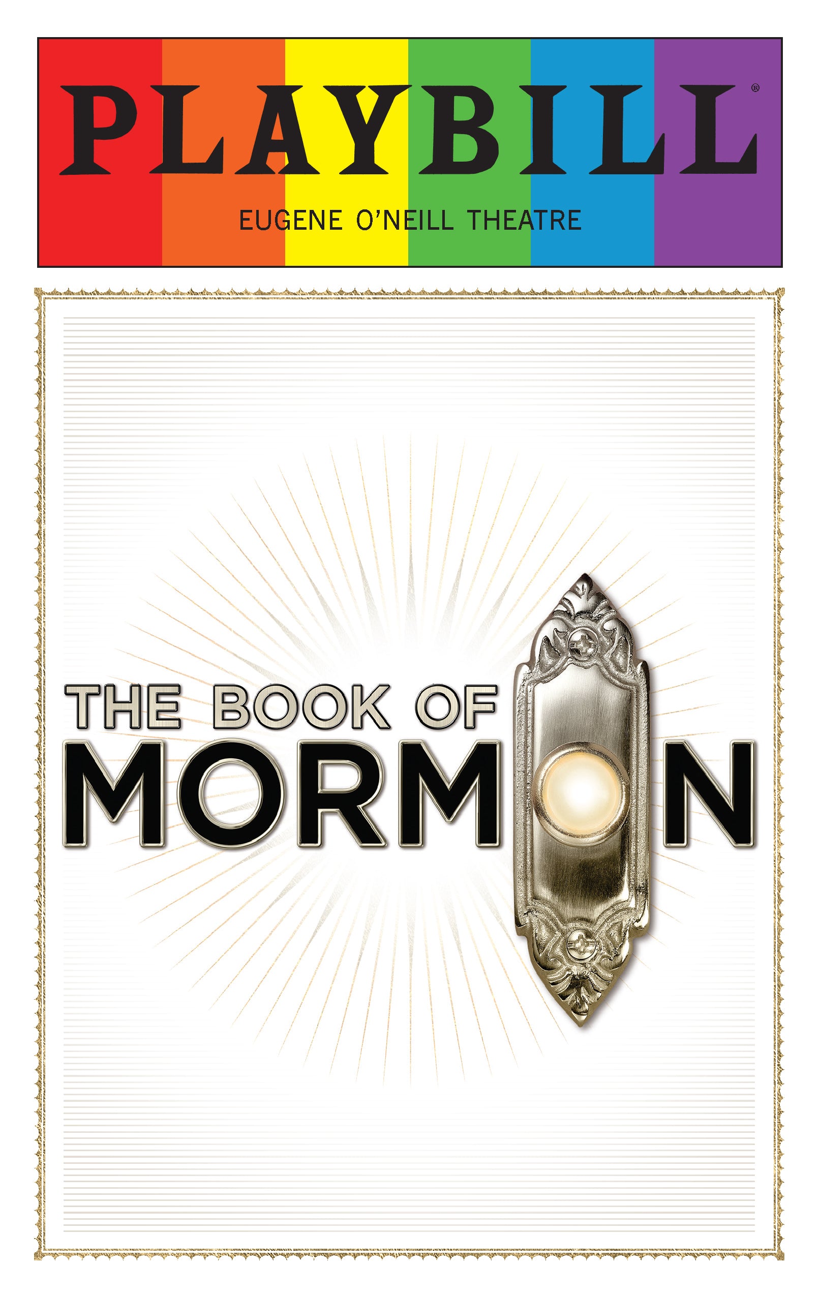 The Book of Mormon Playbill with Limited Edition 2025 Rainbow Pride Logo