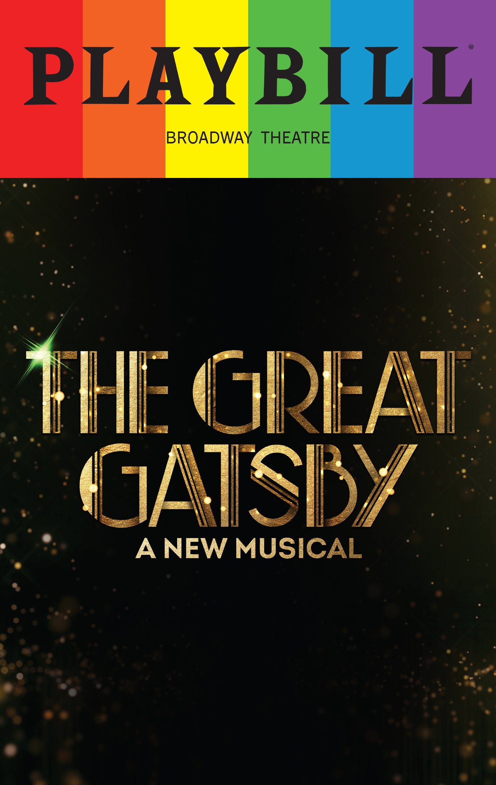 The Great Gatsby Playbill with Limited Edition 2024 Rainbow Pride Logo