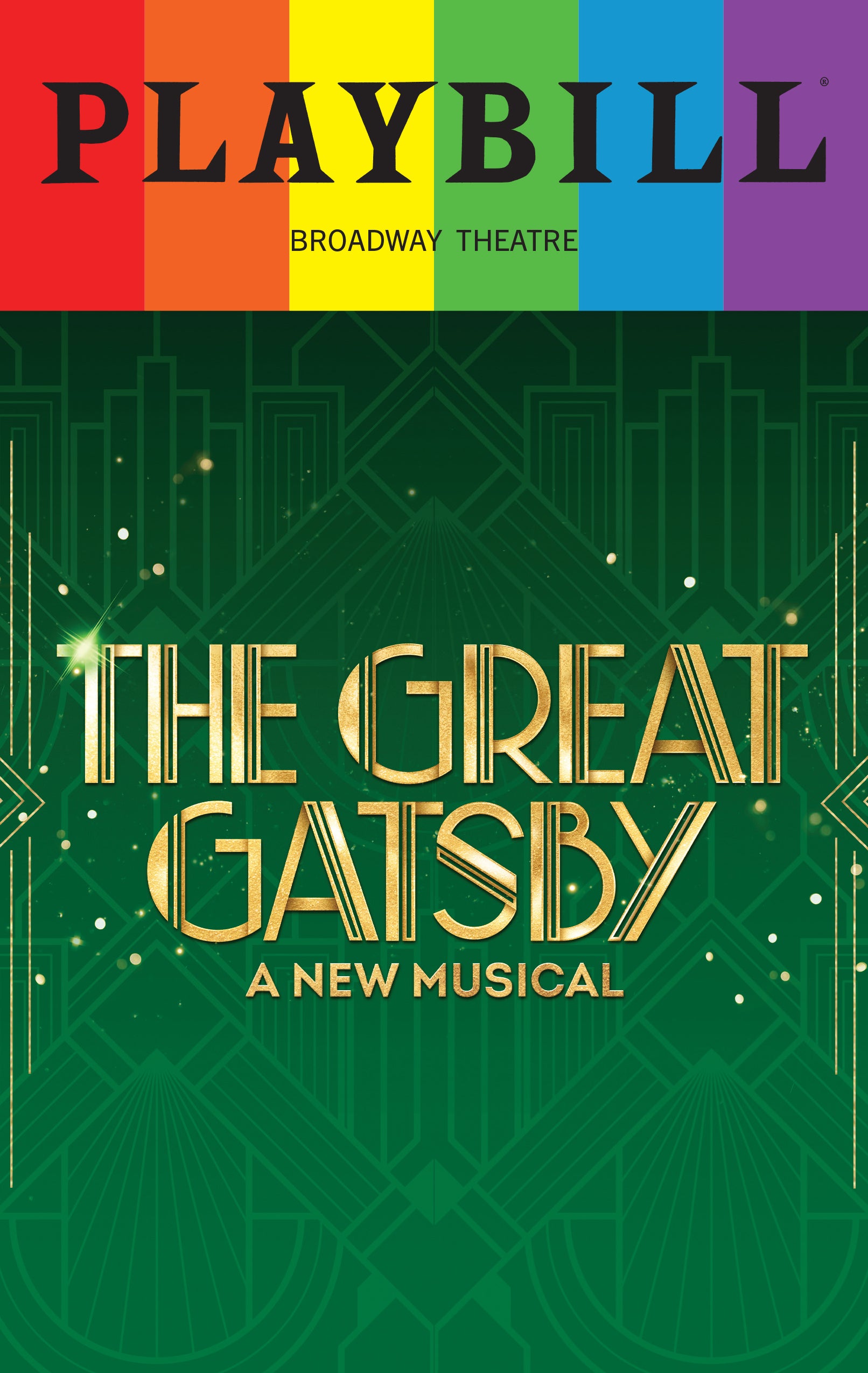 The Great Gatsby Limited Edition 2026 Rainbow Pride Playbill