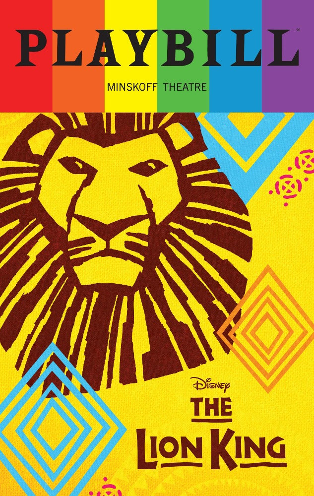 The Lion King Playbill with Limited Edition 2024 Rainbow Pride Logo