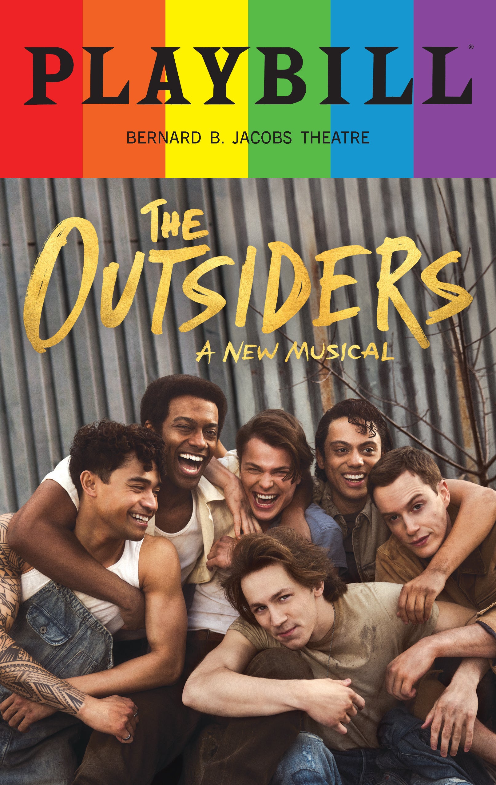 The Outsiders Playbill with Limited Edition 2025 Rainbow Pride Logo
