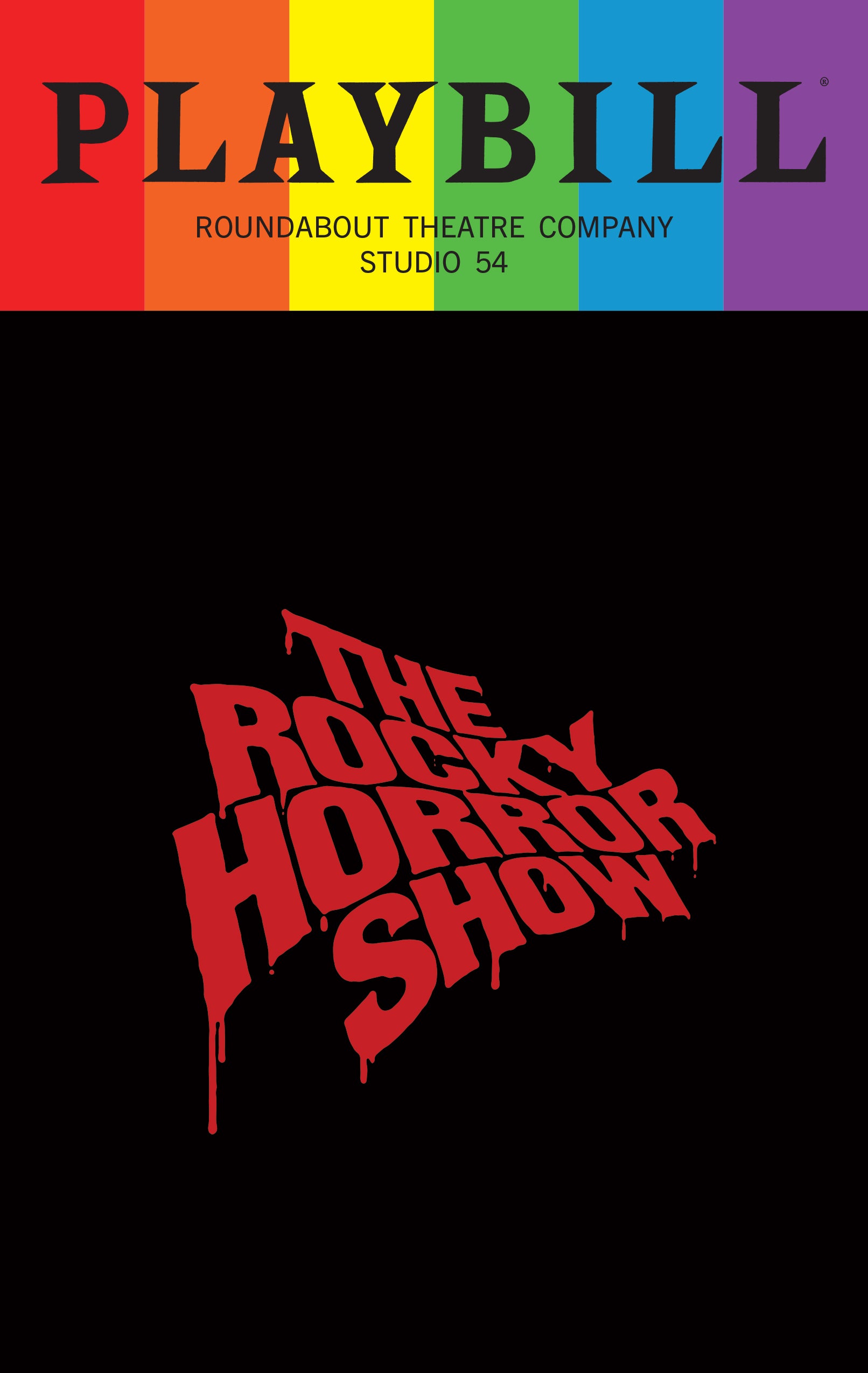 The Rocky Horror Show Revival Limited Edition 2026 Rainbow Pride Playbill