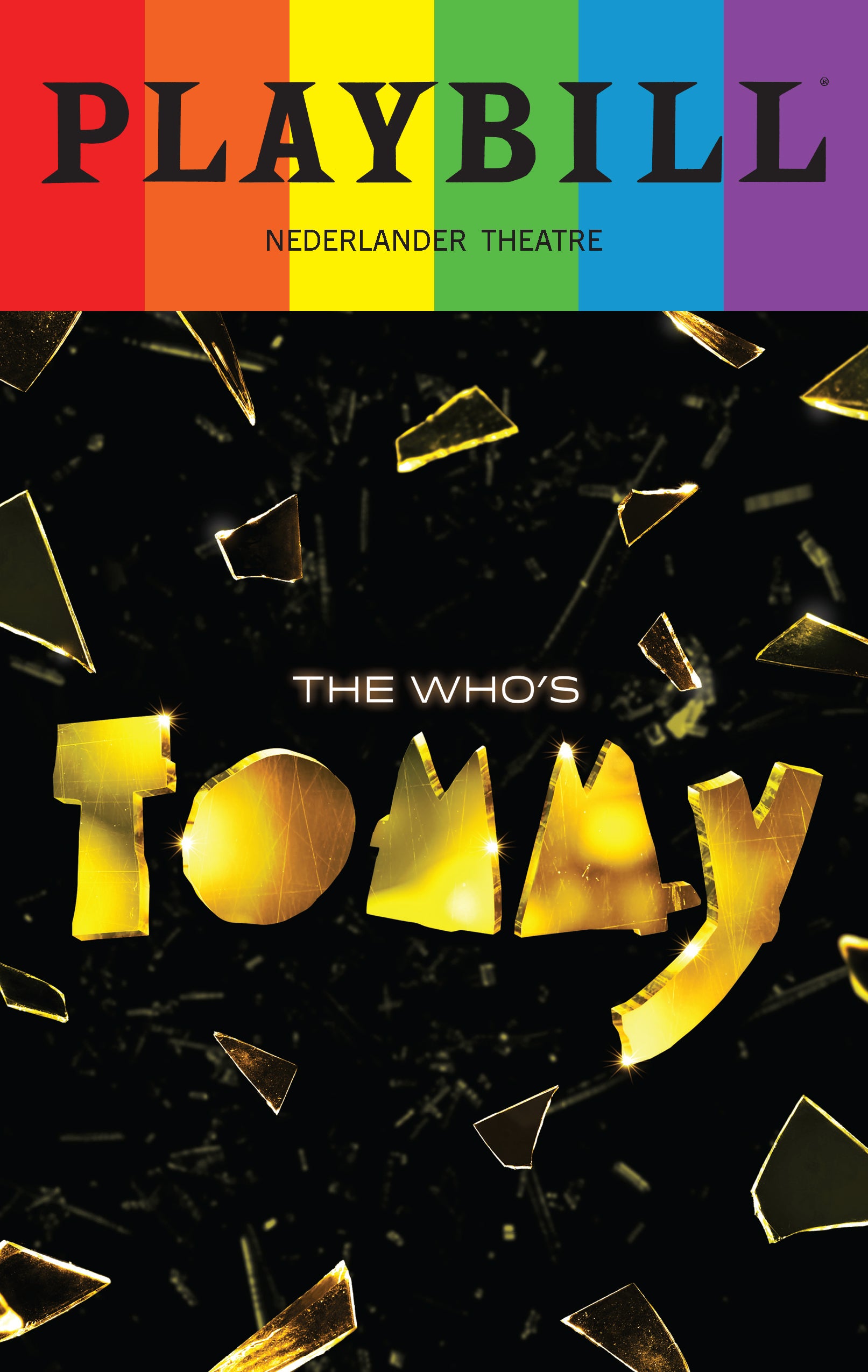 The Who's Tommy Playbill with Limited Edition 2024 Rainbow Pride Logo