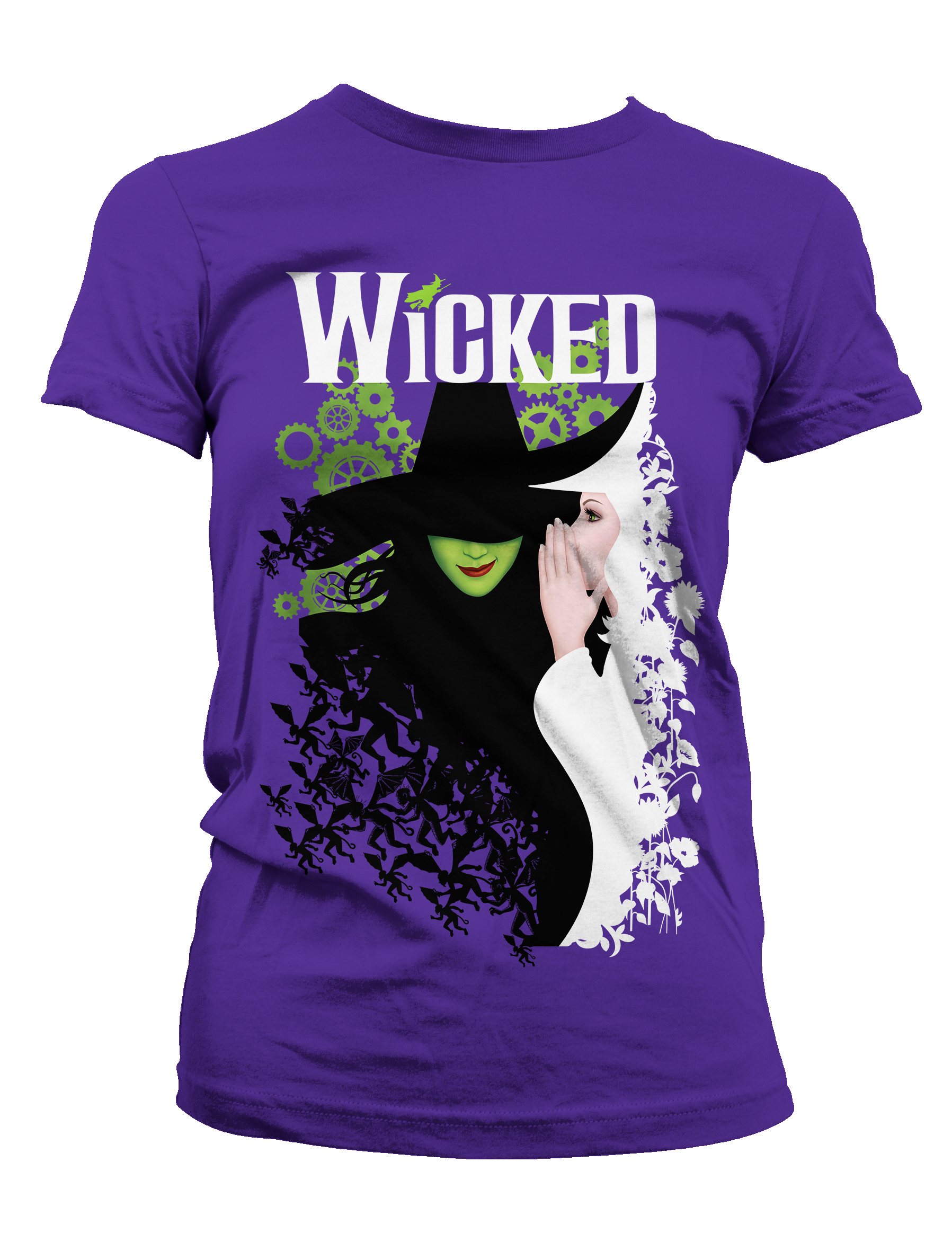 Wicked the Broadway Musical - Two Witches Slim Fit T-Shirt