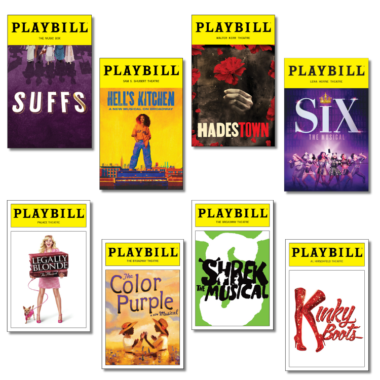 Women Writers & Composers Sticker Pack of Playbill Covers