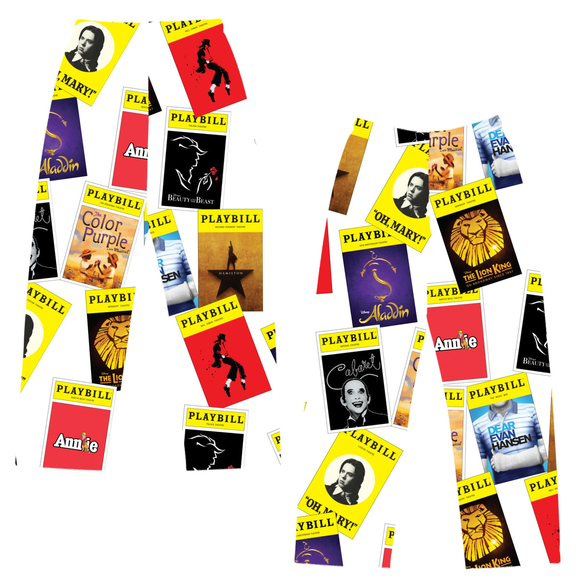 CUSTOM - All-Over Print Women's Pajama Pants Choose 10 Playbill Covers
