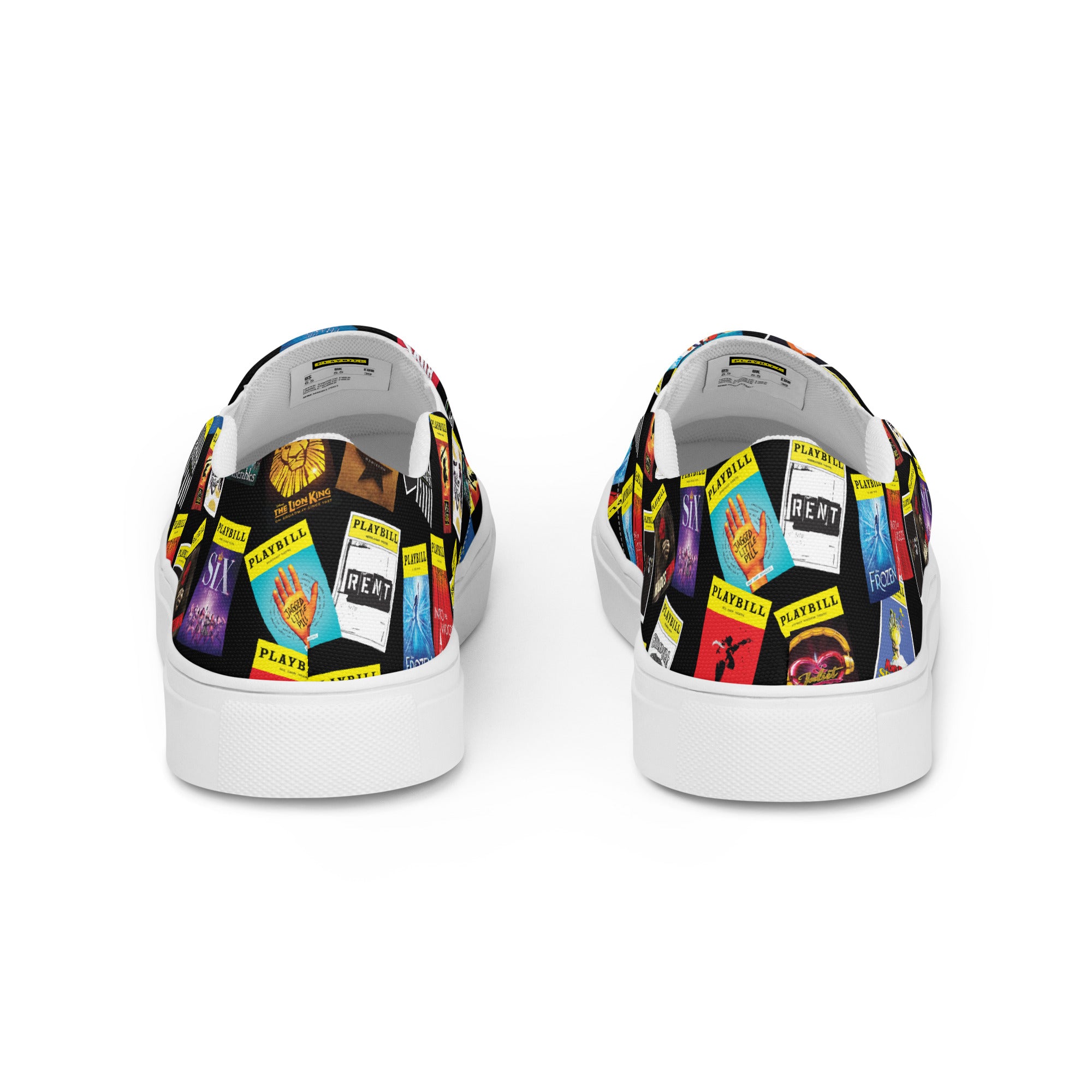 Playbill Covers - Men’s Slip-On Canvas Shoes in Black