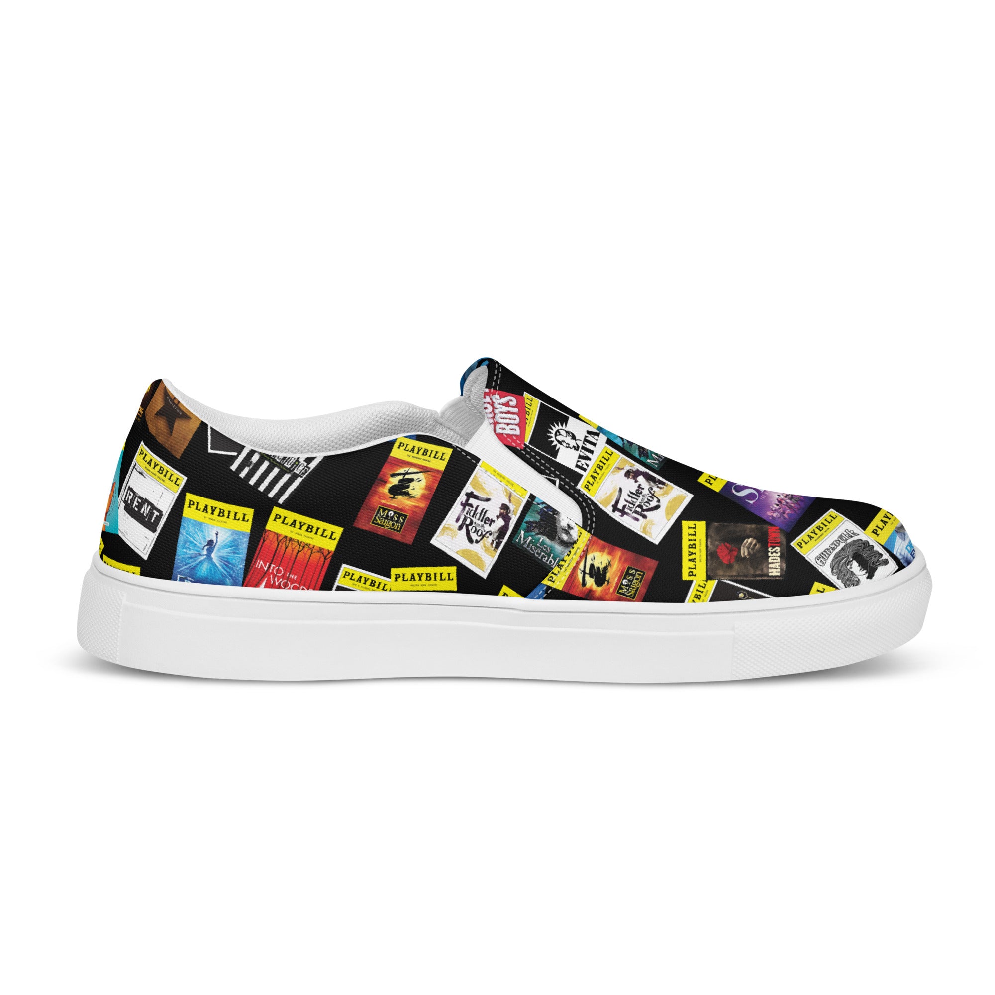 PLAYBILL Covers - Men’s Slip-On Canvas Shoes in Black