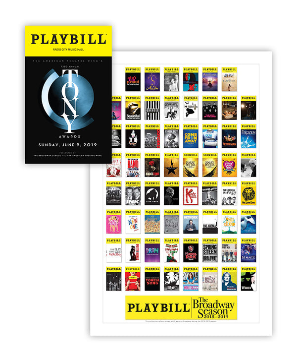 2019 Tony Awards Playbill & Season Poster Combo